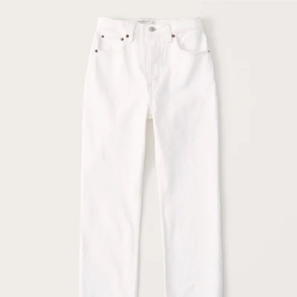 Abercrombie & Fitch 90s Striaght Ultra High Rise Jeans White
